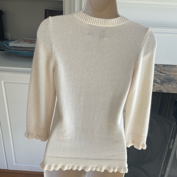 Juicy Couture cream sweater with silver sequins- petite - Picture 3 of 9